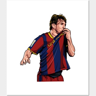 young lionel messi Posters and Art